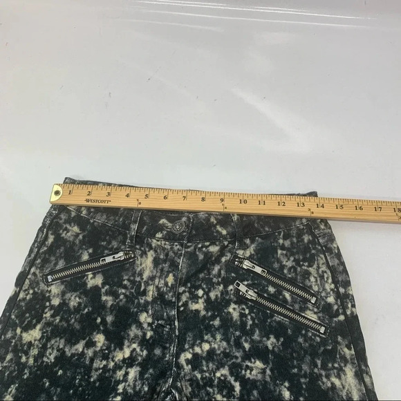 Maison Scotch Corduroy Pants Woman 29 Black Tie Dye Casual Moto Grunge Work - Picture 8 of 11